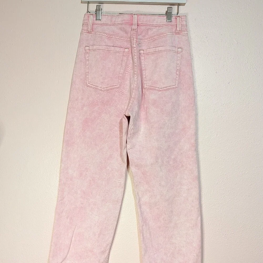 ⭐Wild Fable Women's Jeans Pants Pink Straight High Rise Cotton Blend Size 4⭐ - Picture 8 of 14